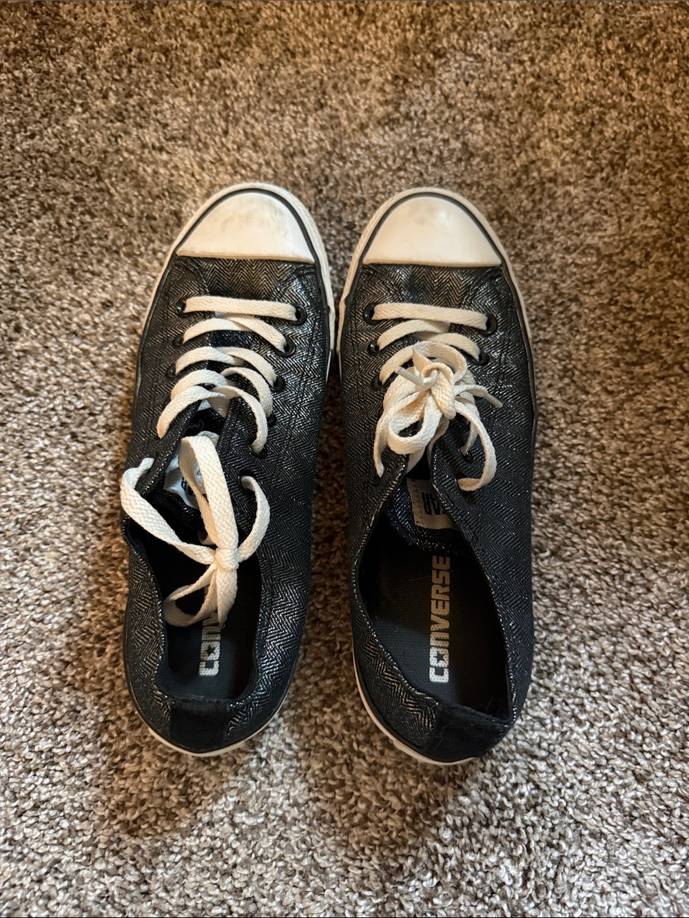 Converse Black Low-Top Sneakers with White Accents